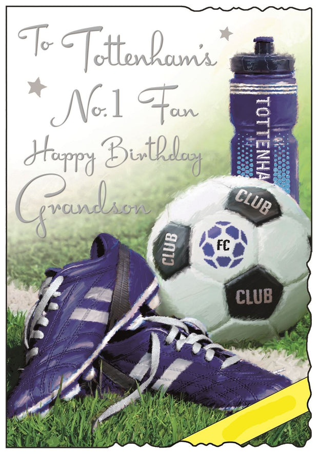 Jonny Javelin Tottenham's No 1 Fan Grandson Football Birthday Card