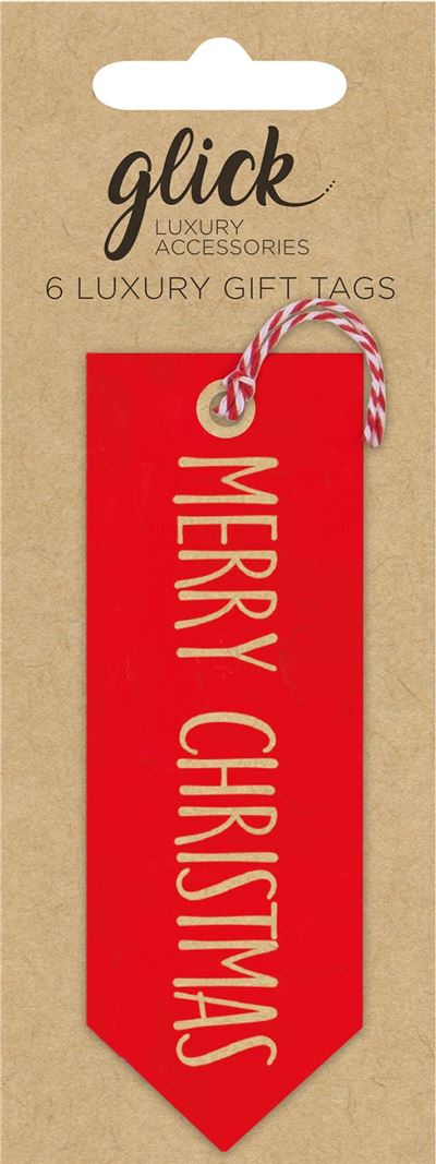 Glick Merry Christmas Tag Pack Of 6