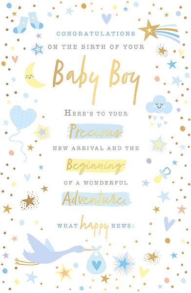 Words n Wishes Baby Boy Card
