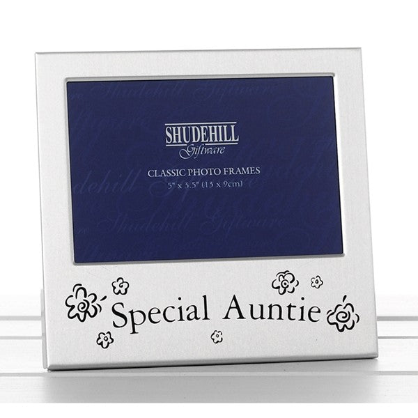 Satin Silver Finish Auntie 5 x 3.5 inch Frame
