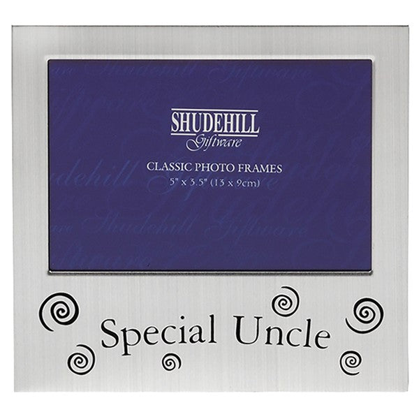 Satin Silver Finish Uncle 5 x 3.5 inch Frame