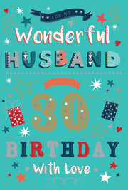 ICG Husband 30th Birthday Card