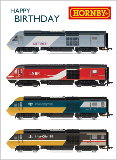 Abacus Hornby Trains The HST’s over the decades Birthday Card
