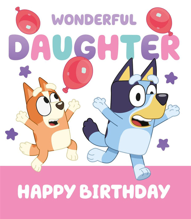 Bluey Daughter Birthday Card