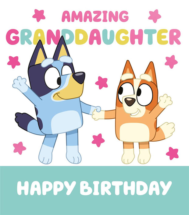Bluey Granddaughter Birthday Card