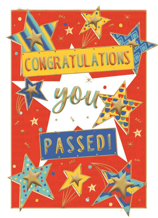 ICG Congratulations You Passed Cards