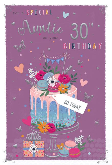 ICG Auntie 30th Birthday Card