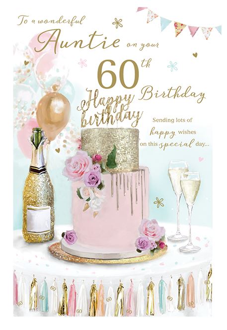 ICG Auntie 60th Birthday Card