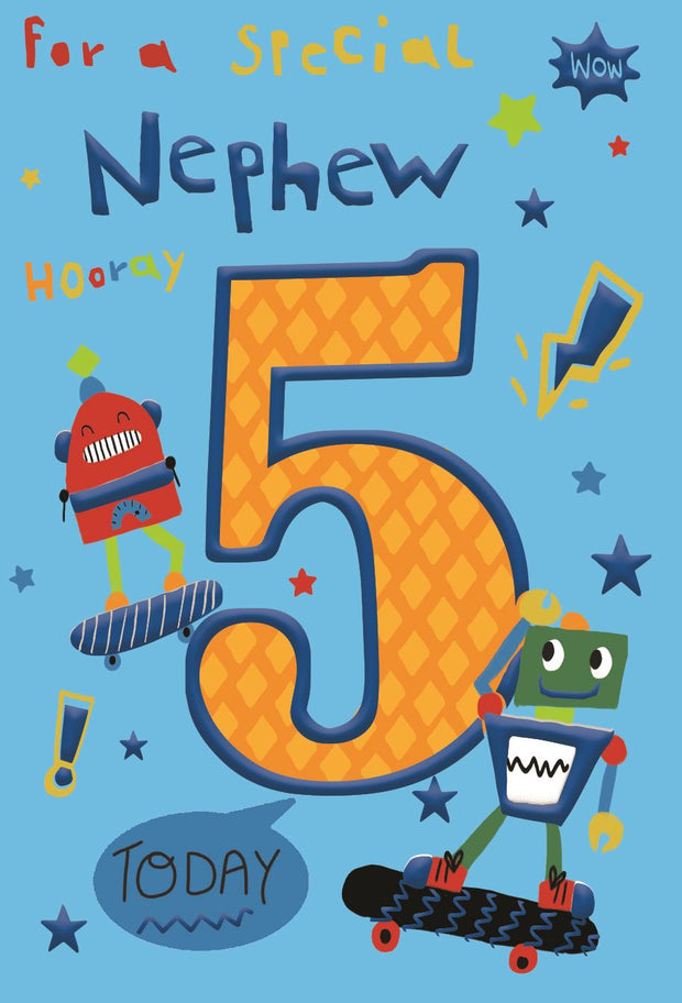 ICG Nephew 5th Birthday Card