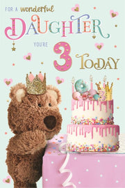 ICG Daughter 3rd Birthday Card