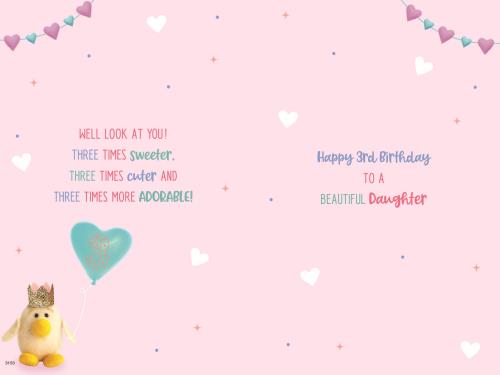 ICG Daughter 3rd Birthday Card