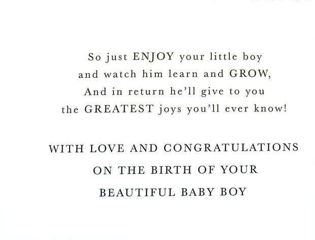 Words & Wishes Baby Boy Card