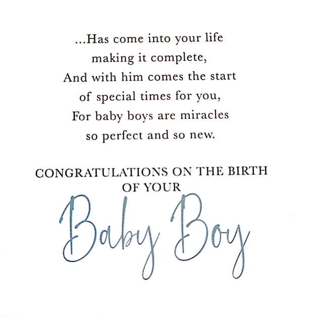 Words & Wishes Baby Boy Card