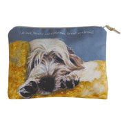 Little Dog Laughed "Eyebrows" Dog  Zip Purse