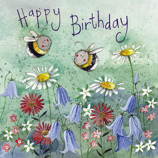 Alex Clark Bee Meadow Birthday Card