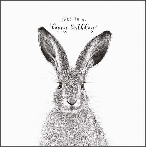Pigment Hare Birthday Card