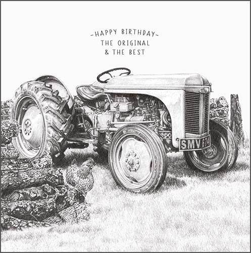 Pigment Vintage Tractor Birthday Card