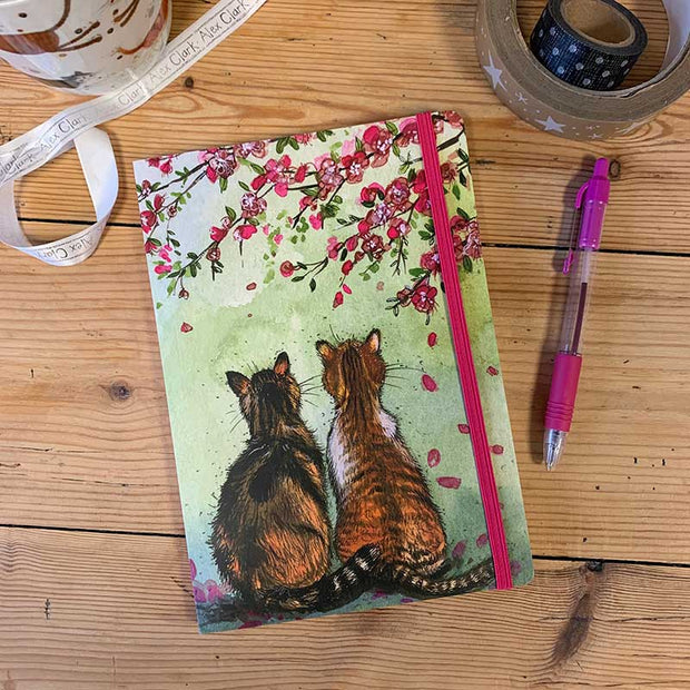 Alex Clark Blossom Cats Large Chunky Notebook