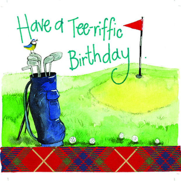 Alex Clark Golf Bag Birthday Card