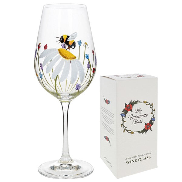 Bee Garden Wine Glass