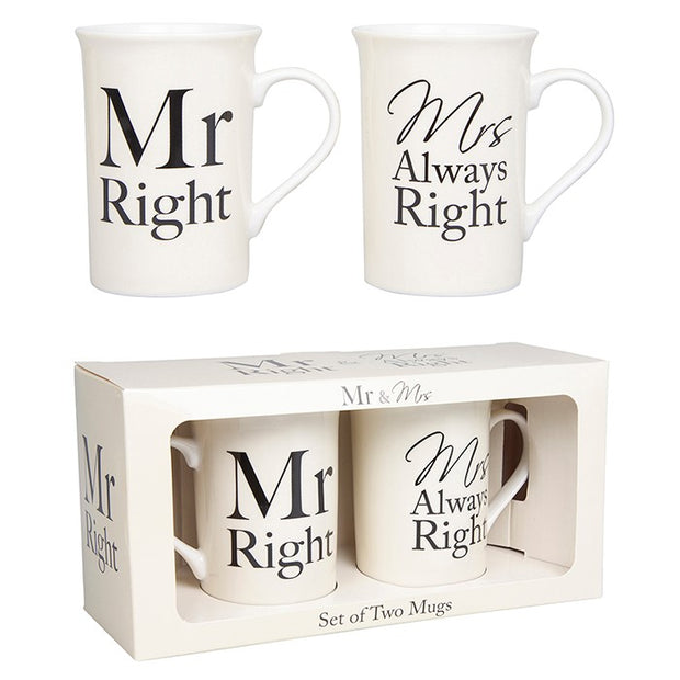 Mr Right & Mrs Always Right Mugs