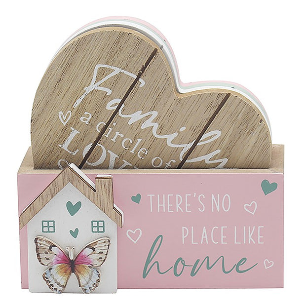 Love & Affection Pink Heart Coasters