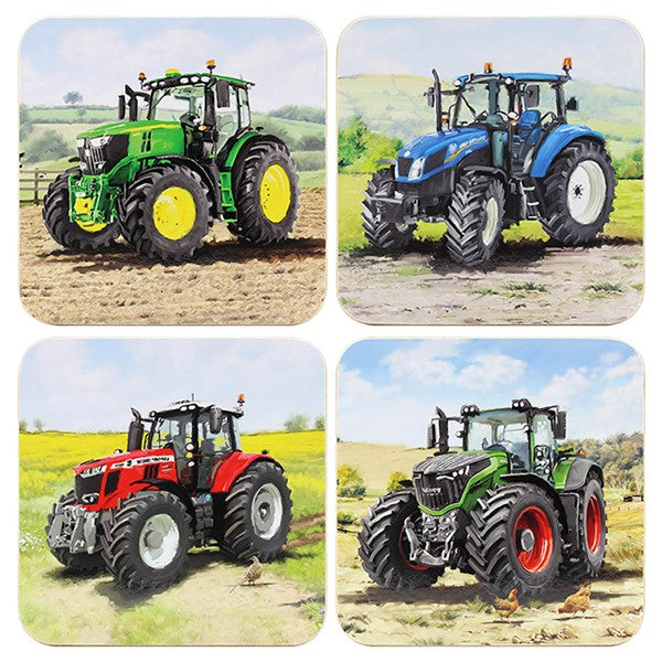 Farm Tractor Coasters Pack of 4