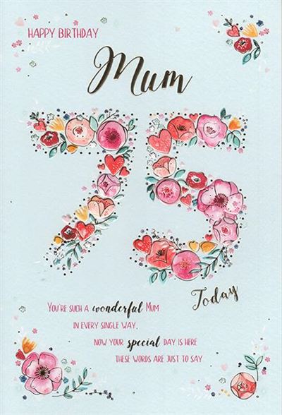 ICG Mum 75th Birthday Card