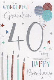 ICG Grandson 40th Birthday Card