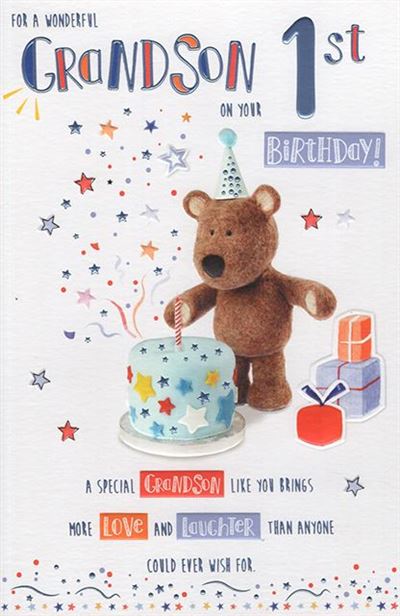 ICG Grandson 1st Birthday Card