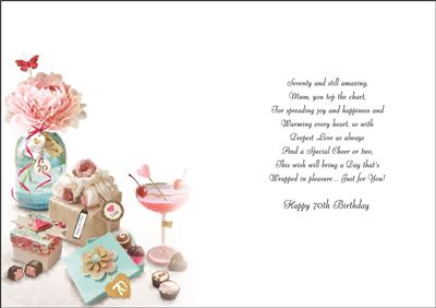 Jonny Javelin Mum 70th Birthday Card