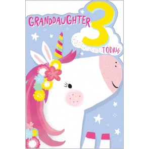 Abacus Granddaughter 3rd Birthday Card