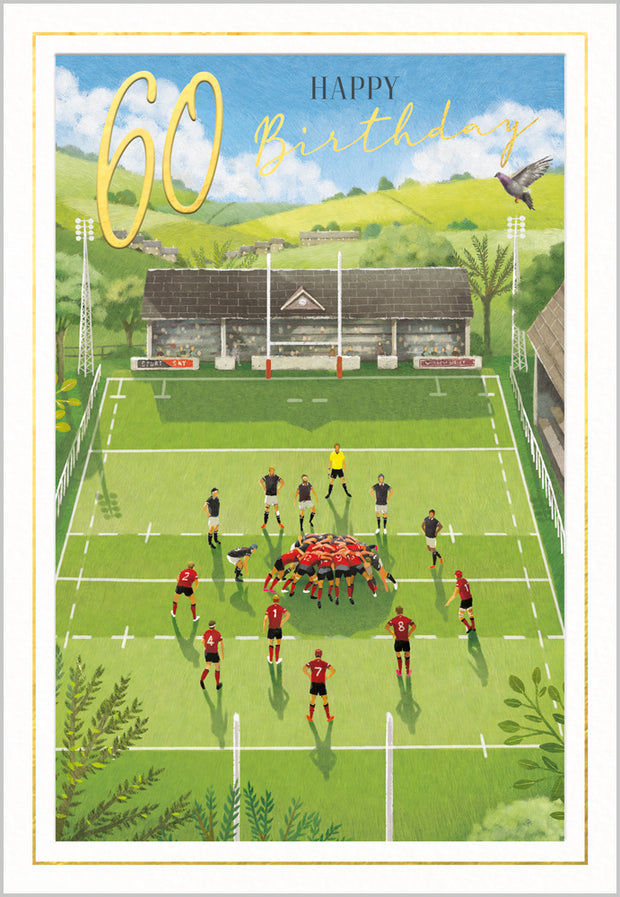 Abacus 60th Birthday Rugby Card