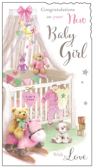 Jonny Javelin Baby Girl Card