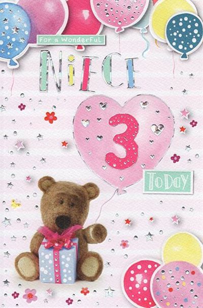 ICG Niece 3rd Birthday Card