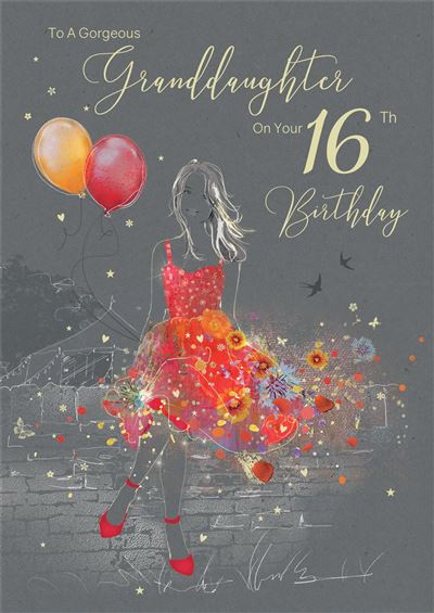 Cherry Orchard Granddaughter 16th Birthday Card