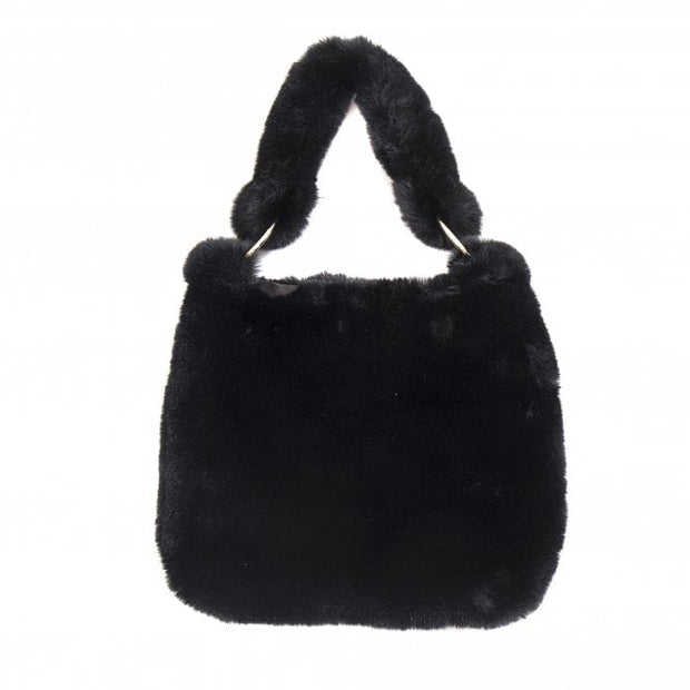 Black Faux Fur Bag