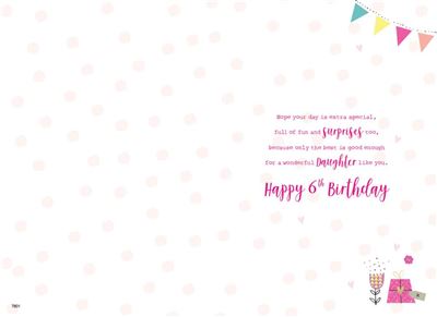 ICG Daughter 6th Birthday Card