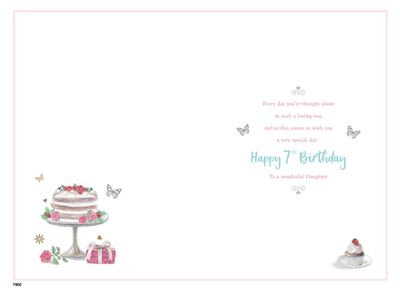 ICG Daughter 7th Birthday Card