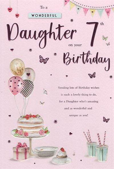 ICG Daughter 7th Birthday Card