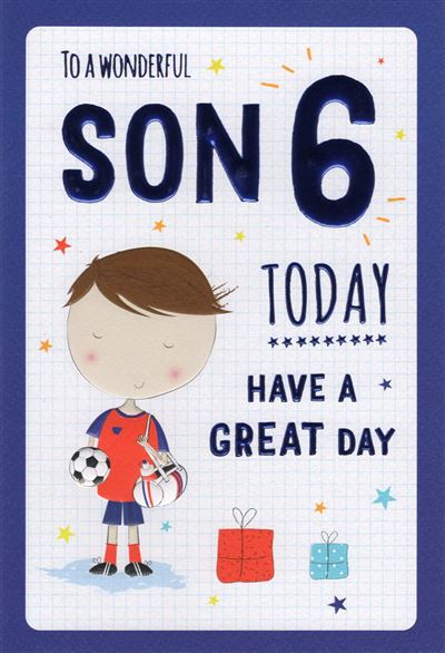 ICG Son 6th Birthday Card