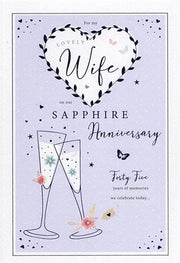 ICG Wife Sapphire Anniversary Card