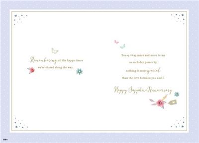 ICG Wife Sapphire Anniversary Card
