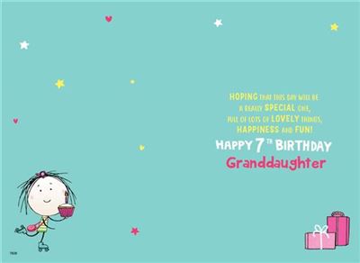 ICG Granddaughter 7th Birthday Card