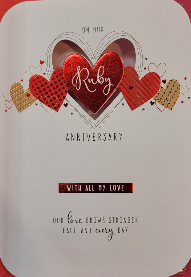 Noel Tatt Our Ruby Anniversary Card