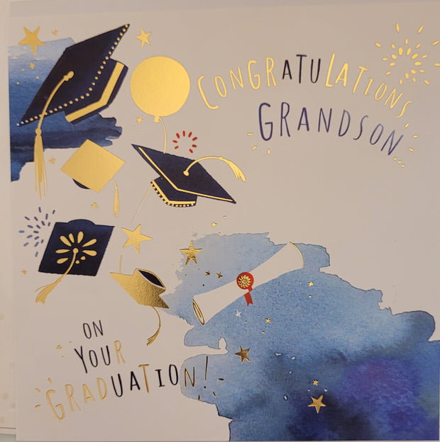 Ling Designs Grandson Graduation Card