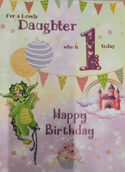 Cardigan Cards Daughter 1st Birthday Card