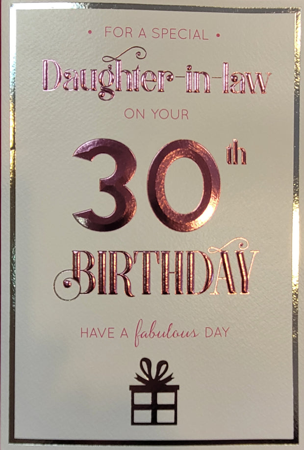 ICG Daughter in Law 30th Birthday Card
