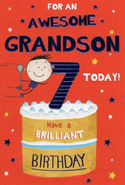 ICG Grandson 7th Birthday Card