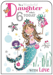 Jonny Javelin Daughter 6th Birthday Card